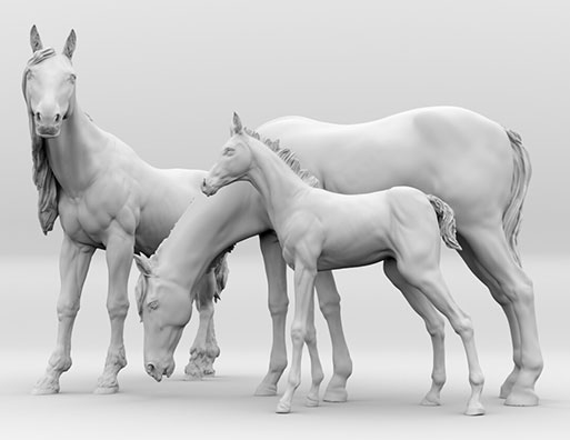 3D Pferdefiguren