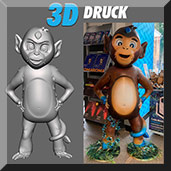 große Figuren aus dem 3D Drucker bemalen lassen