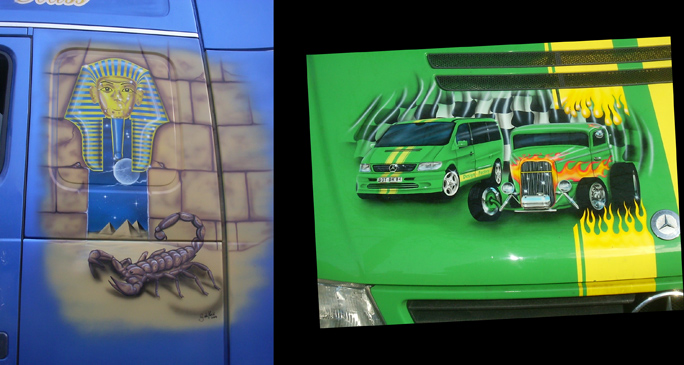 Airbrush Autolackierung, NRW, Autos bemalen, Carstyling und Airbrush