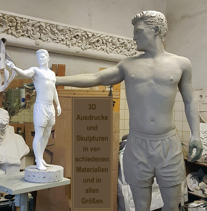 Grosse 3d Skulpturen Serienanfertigungen Grosse 3d Figuren Herstellen Lassen Kleinserien Aus Dem 3d Drucker