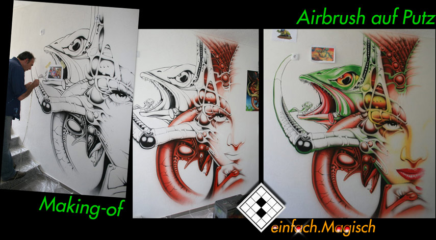 Airbrush auf Putz