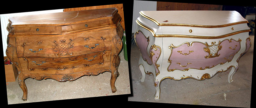 Antike Möbellackierungen