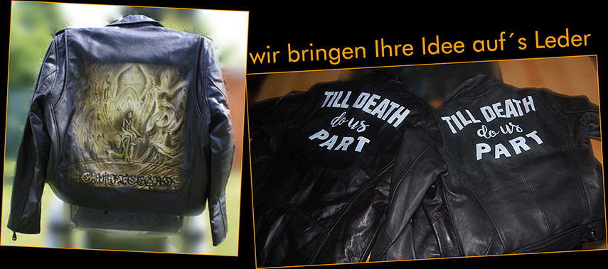 Bikerjacken Bemalung