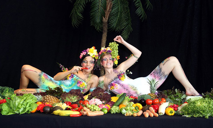 Bodypainting auf Messen