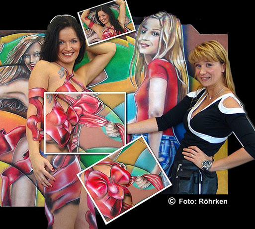 Bodypainting auf Messeveranstaltungen