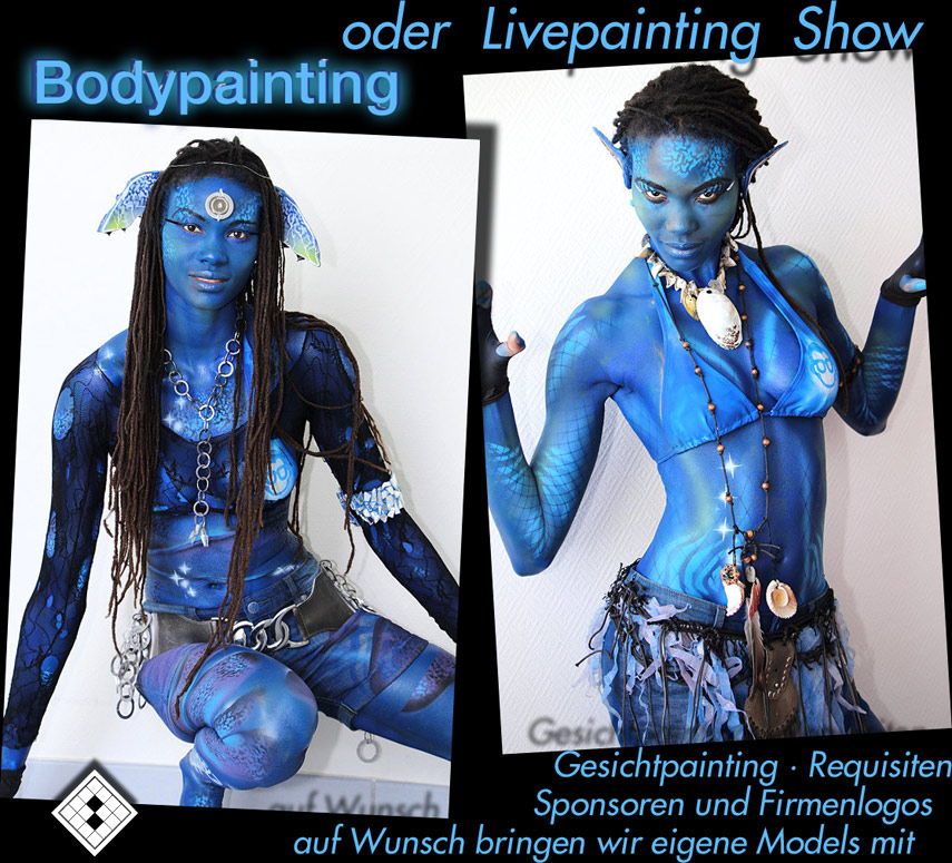 Bodypainting für Party und Film