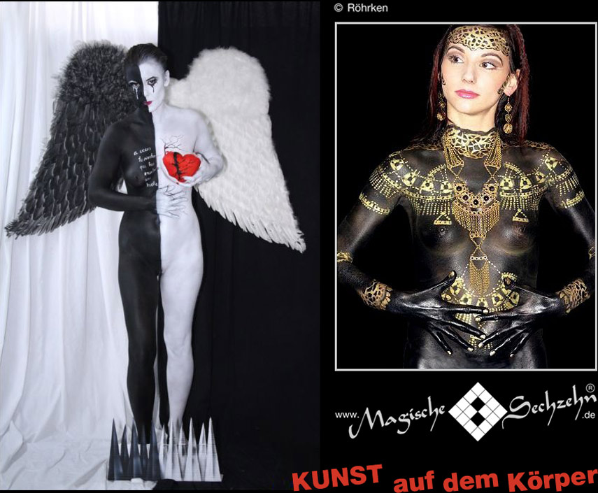 bodypainting magische sechzehn