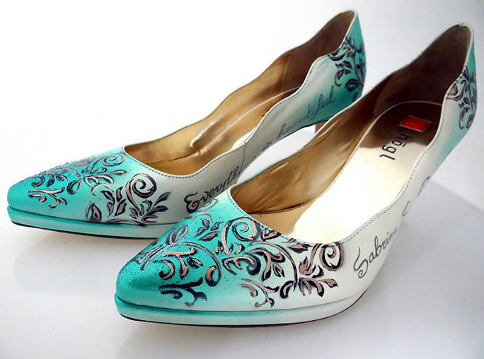 Brautschuh Bemalungen