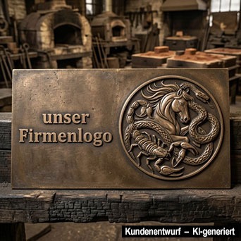 Bronzetafel nach Wunsch