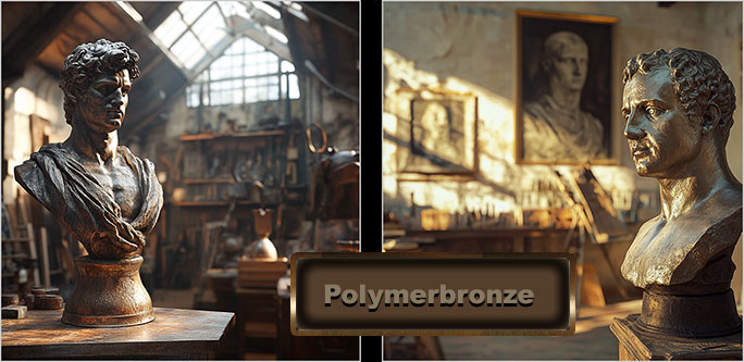 Büsten aus Kunstbronze