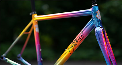 Fahrradrahmen mit Farbverläufen