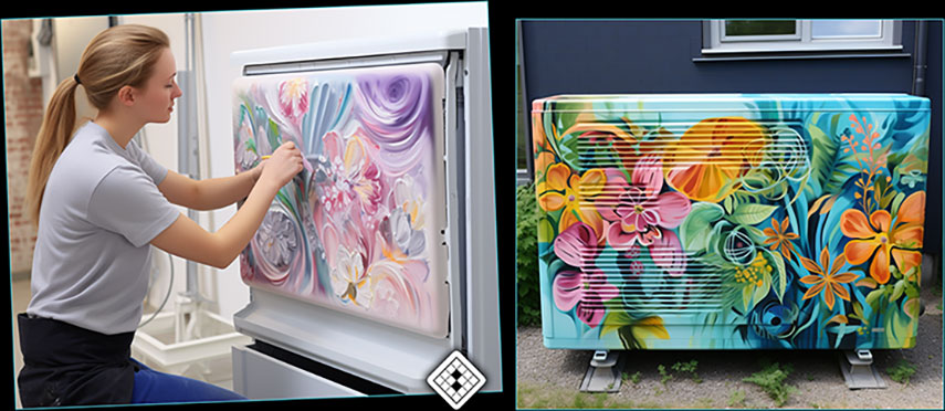 farbige Wärmepumpen