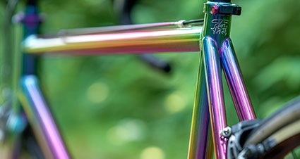 Fahrradrahmen mit Farbverläufen