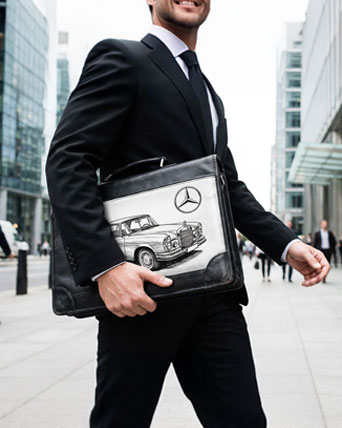 handbemalte Ledertasche individuell gestalten lassen