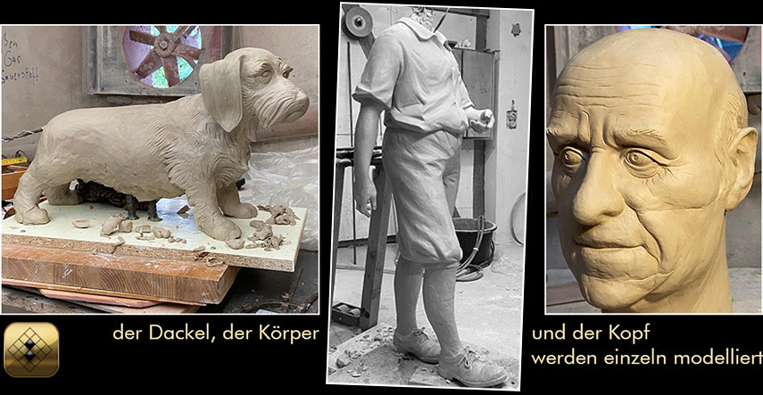 Herstellung von Bronzeskulpturen
