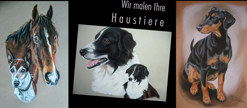 Hunde Gemälde nach Foto