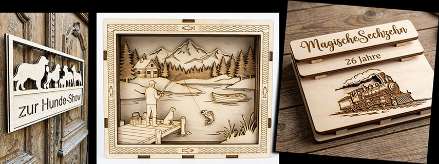 Individuelle 3D Wandbilder aus Holz