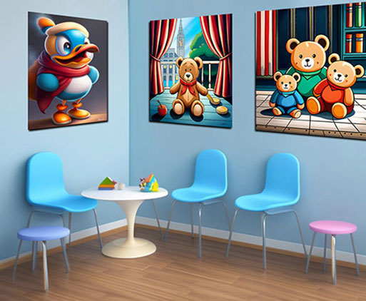Individuelle Kunst für Wartezimmer