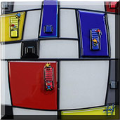 Wandgemälde im Stil von Pit Mondrian