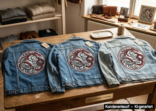 Jeansjacke bemalen lassen