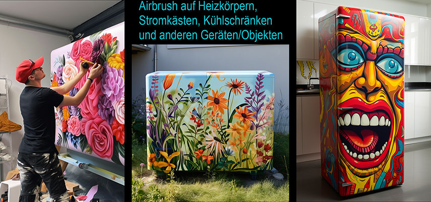 Kühlschrank airbrushen lassen