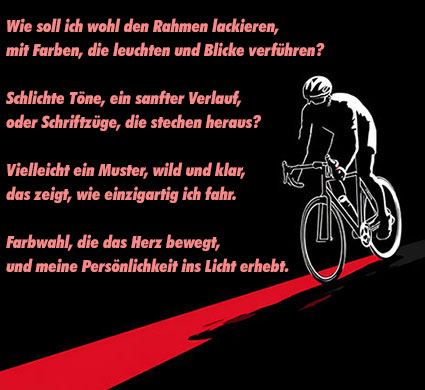 Kunst auf dem Fahrradrahmen