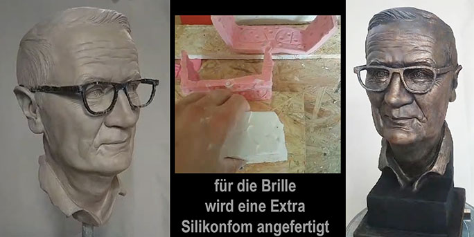 Kunstbronze-Büsten