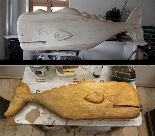 Kunstobjekte aus Holz