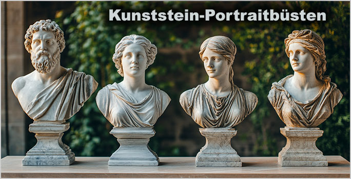 Kunststein-Portraitbüsten