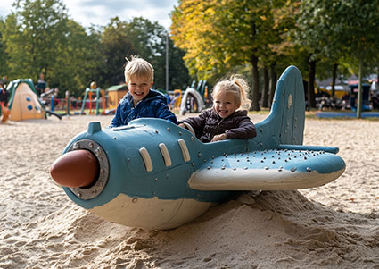 Kunststoff Flugzeug als Spielgerät