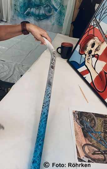 Lack-Restauration Fahrradrahmen