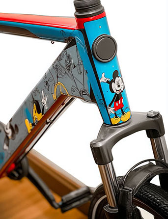 Lackierung von Fahrradrahmen