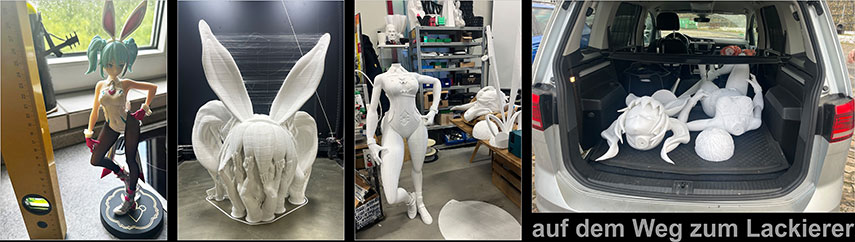 lebensgroße Animefiguren aus dem 3D Drucker