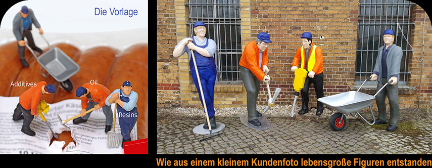 lebensgroße Werbefiguren