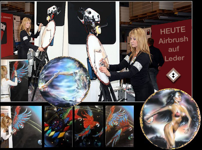 Livemalerei auf der messe