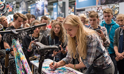 Livepainting-Fahrraddesign