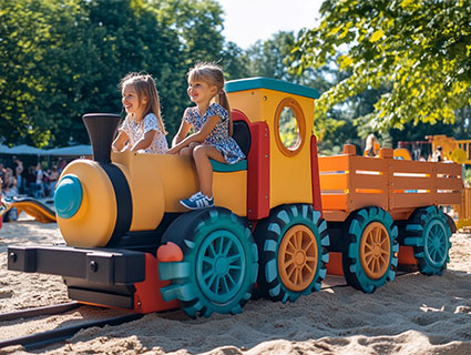 Lokomotive für den Spielplatz