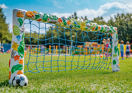 Lustige Fußballtore für Kinder