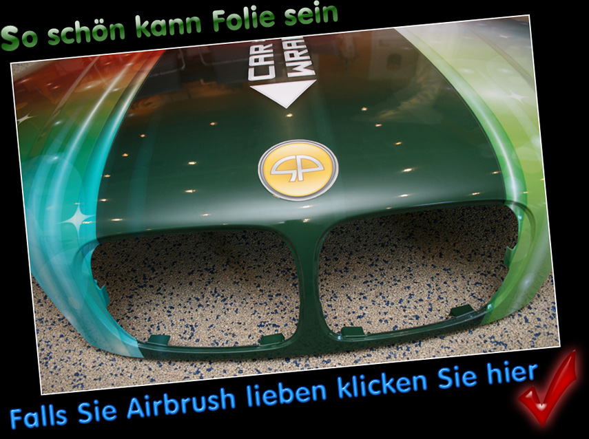 Airbrush auf der Motorhaube