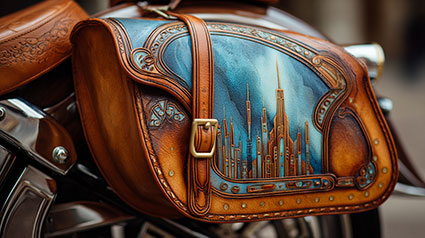 Motorradtasche bemalen lassen