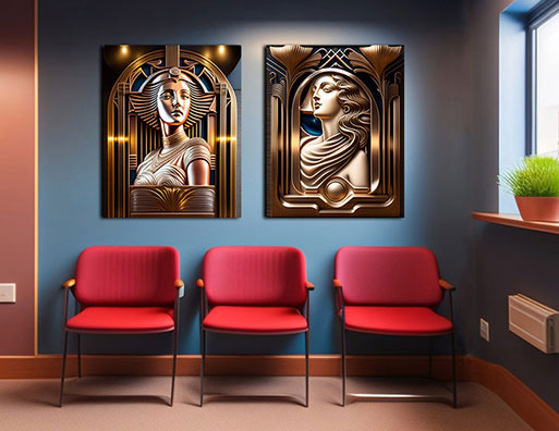 Personalisierte Kunst für Arztpraxen