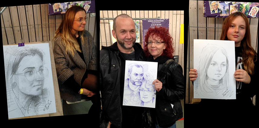 Portraitzeichner für Messe und Event buchen