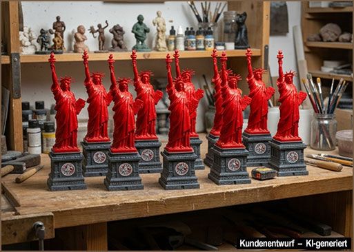 Serienherstellung von kleinen Figuren