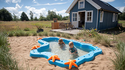 Spielplatz mit Wasser
