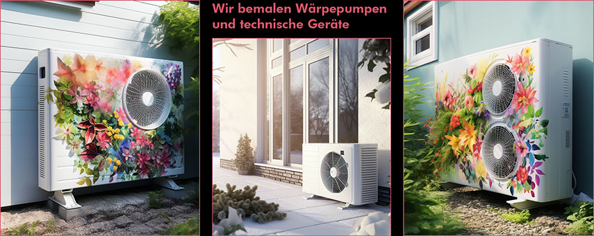 Wärmepumpe airbrushen lassen
