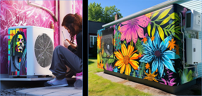 Wärmepumpe bemalen lassen