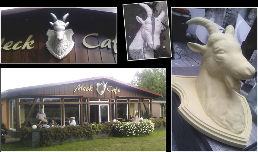 Werbung mit Skulpturen